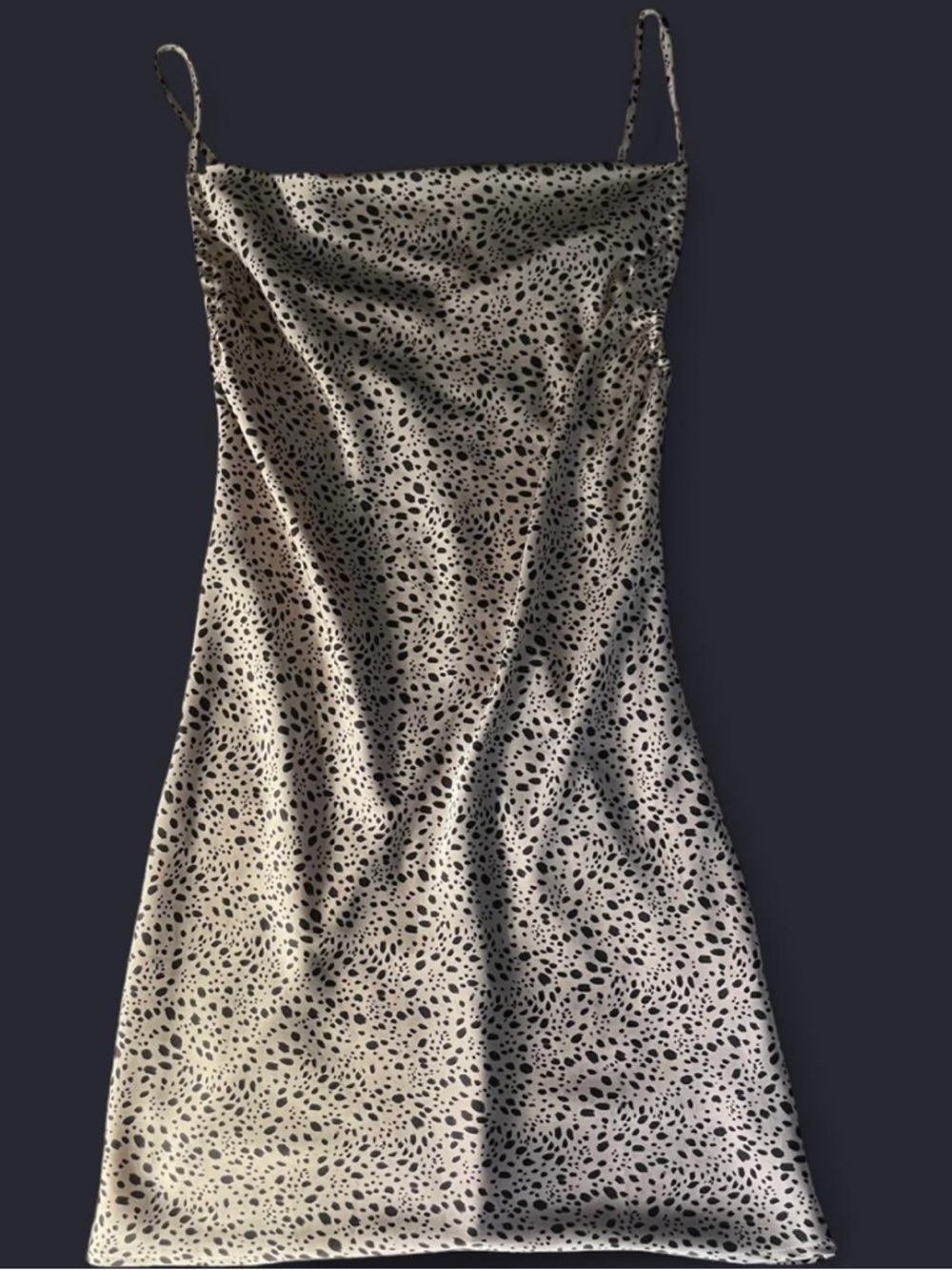 Satin Animal Print Slip Mini Dress